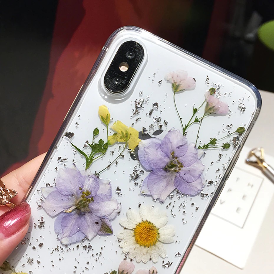 Purple Dried Flowers iPhone X Case