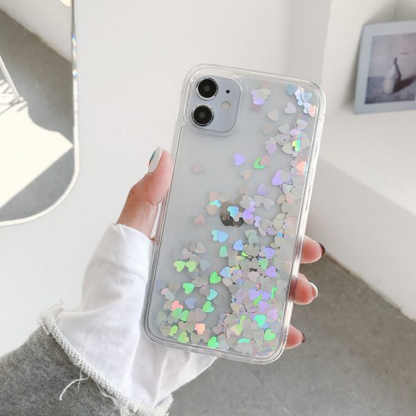 Glitter Heart iPhone 12 Cases