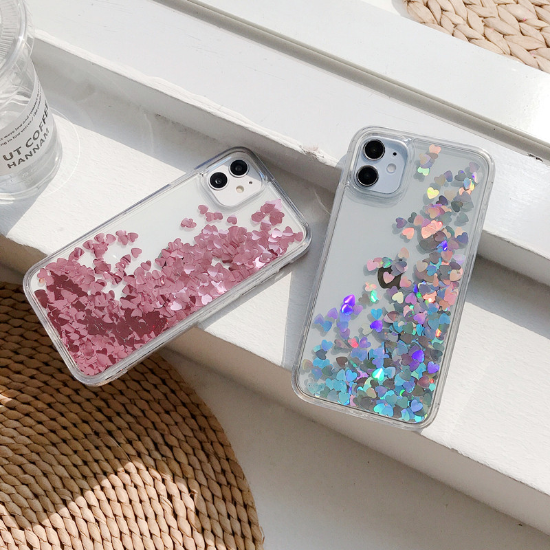 Glitter Heart iPhone 11 Cases
