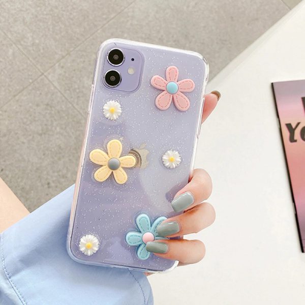 Bling Daisy Clear iPhone Case | FINISHIFY