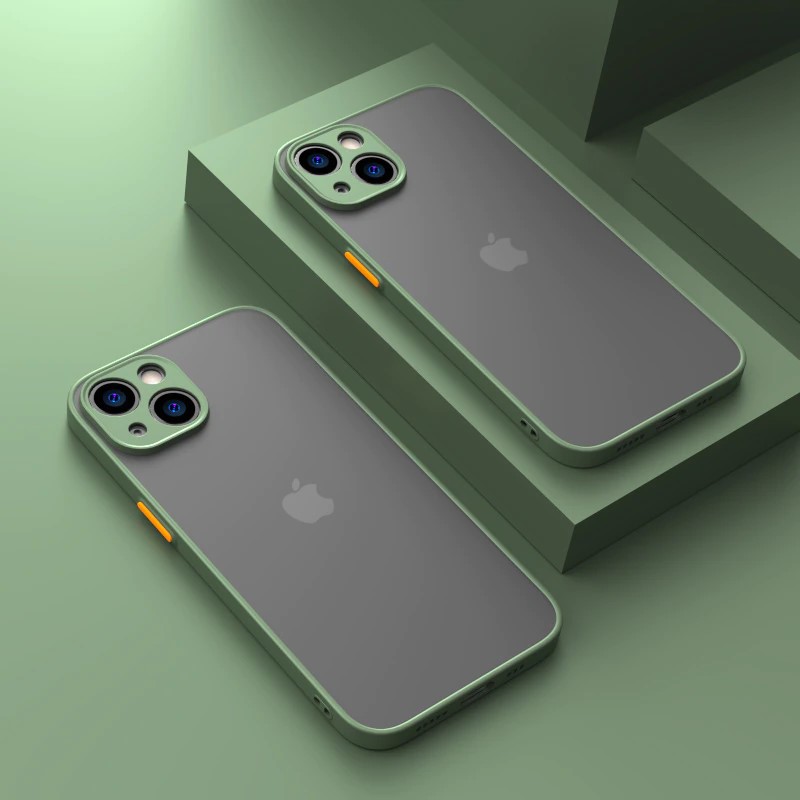 Shockproof Matte Green iPhone 13 Case - FinishifyStore