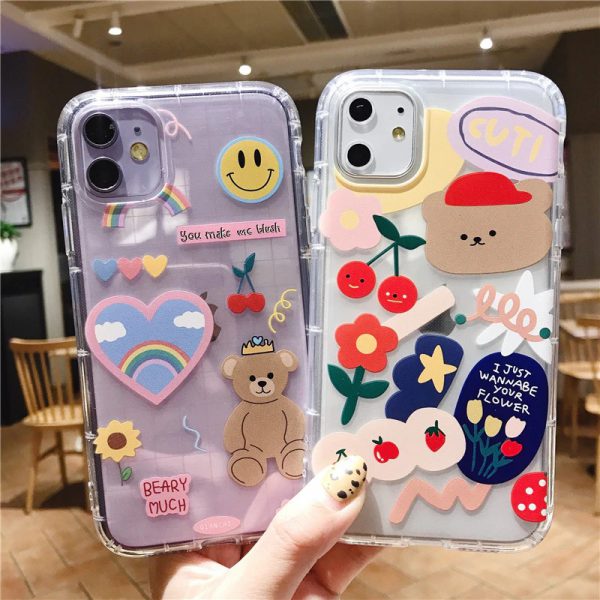 Cartoon Stickers iPhone Case | FinishifyStore