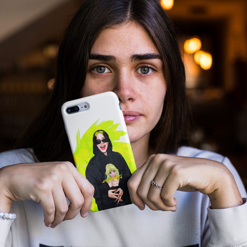 Billie Eilish Green iPhone Case