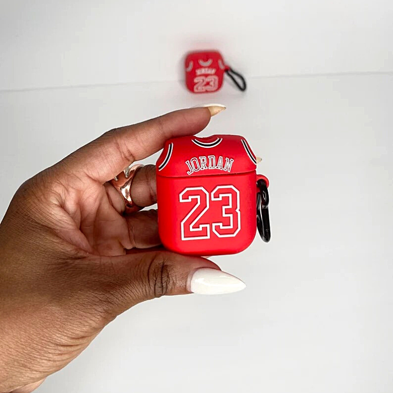 Red Jordan Basketball AirPod Case