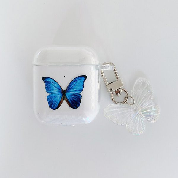Blue Butterfly AirPods Case