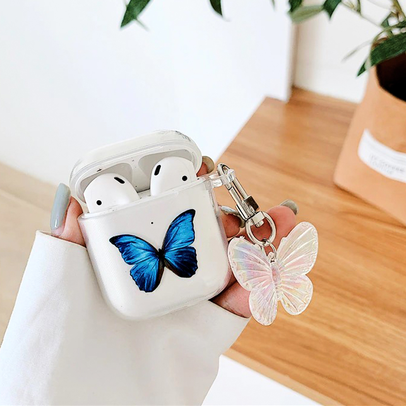 Blue Butterfly AirPods Case - FinishifyStore