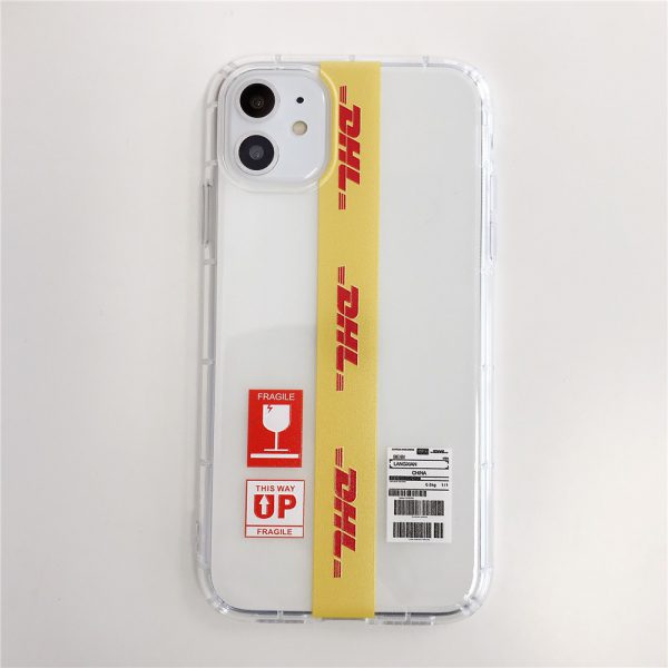 DHL Label Print Clear iPhone Case - FinishifyStore