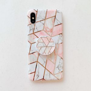 Pink Geometric Marble Case - FinishifyStore