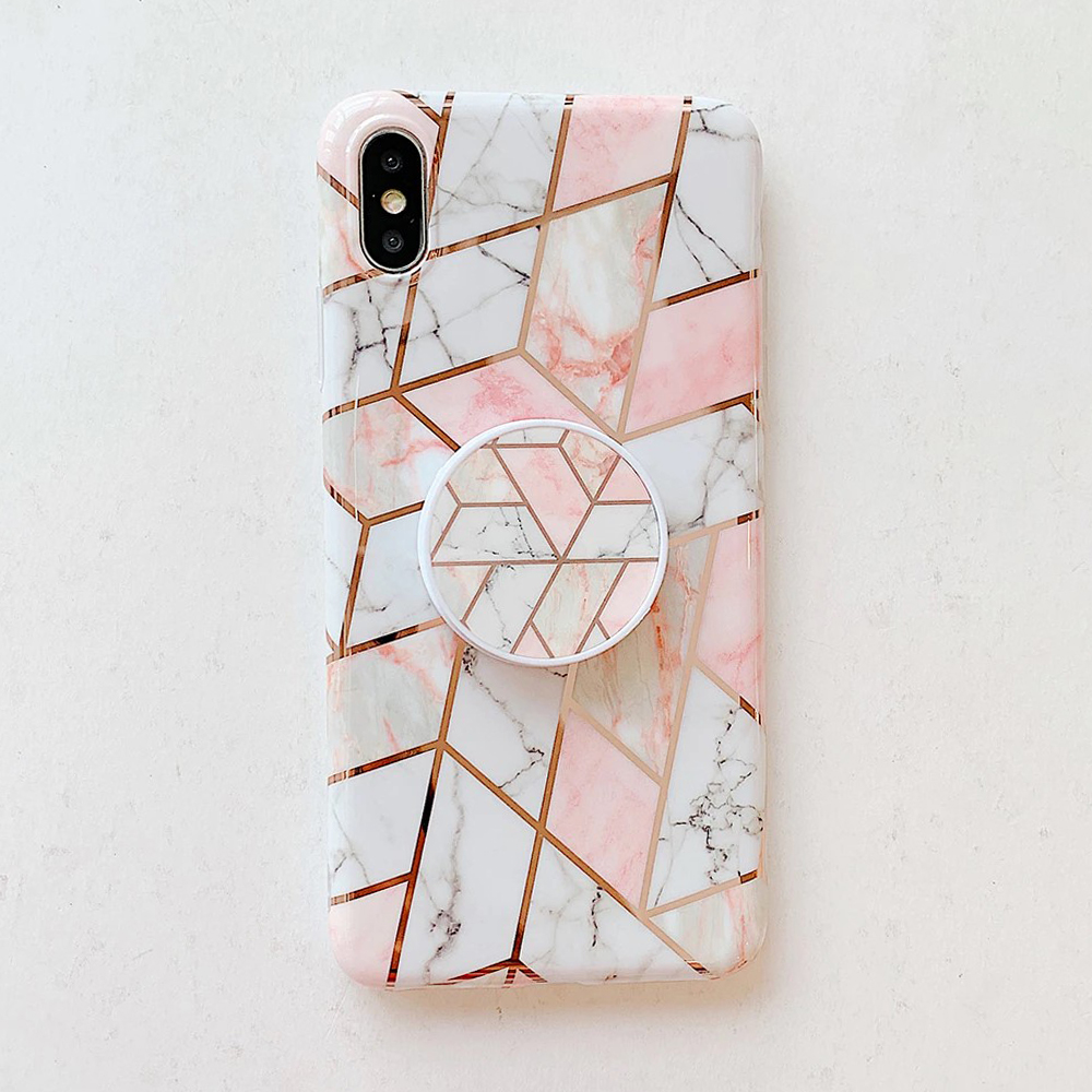 Pink Geometric Marble Case - FinishifyStore