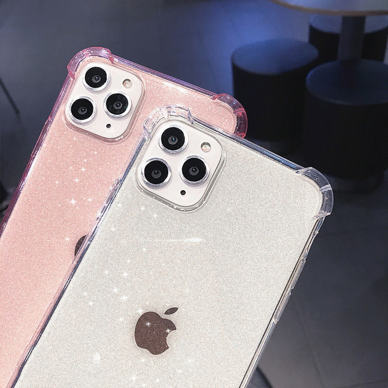 Clear Glitter iPhone Case