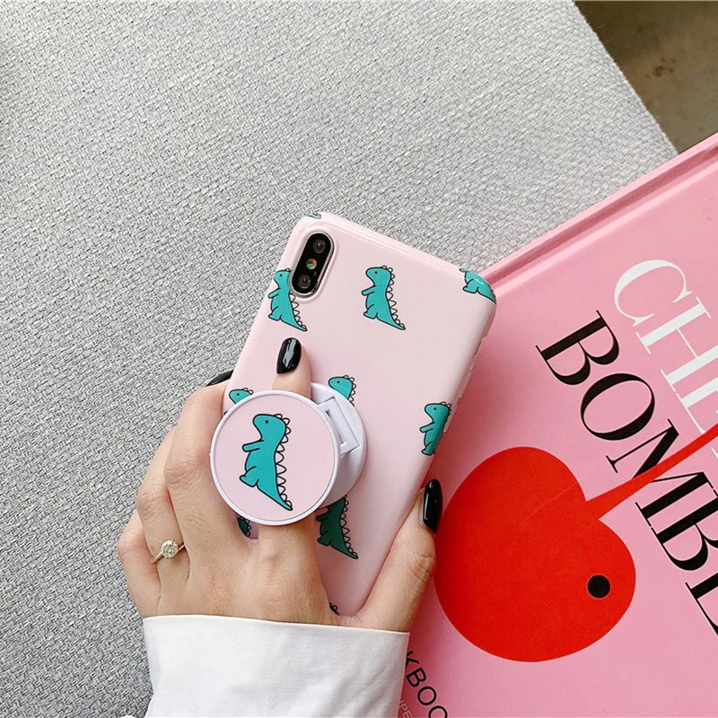 Cute Pink Dinosaur iPhone Case | FINISHIFY