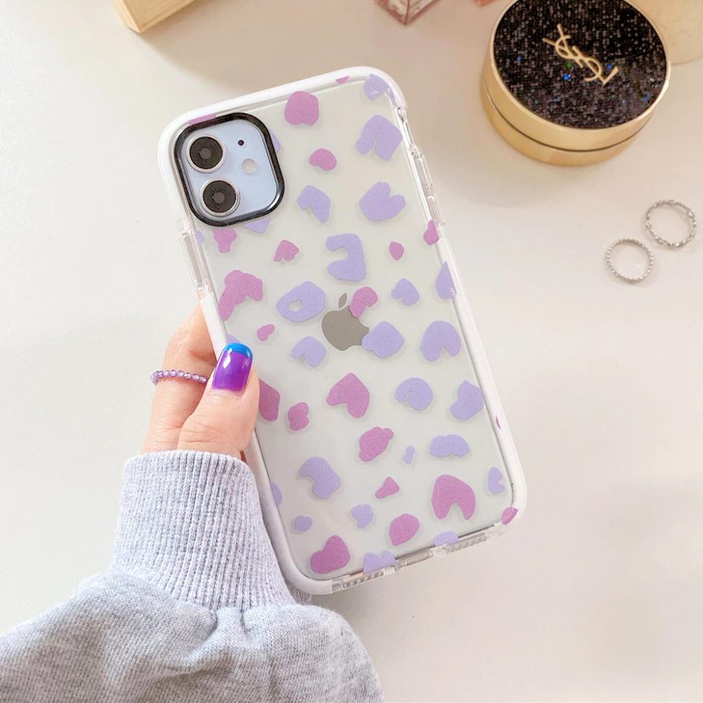 Purple Leopard iPhone 12 Case