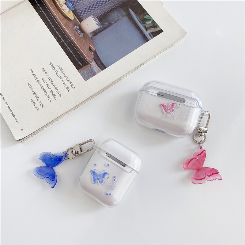 Cute Butterfly Clear Case for Airpods