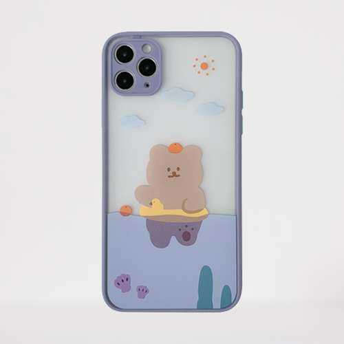 Bear In The Pool iPhone Case - FinishifyStore