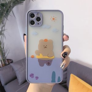 Bear In The Pool iPhone Case - FinishifyStore