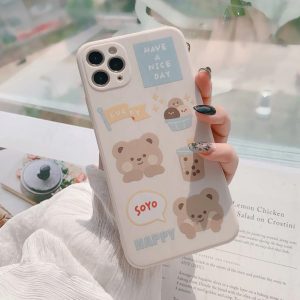 Brown Bear Kawaii iPhone Case