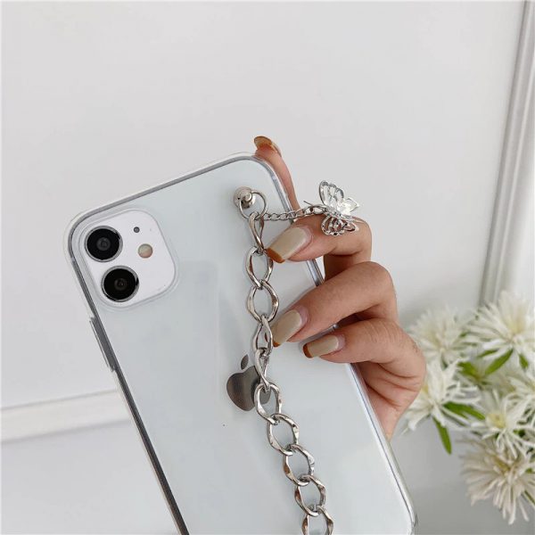 Clear iPhone Case With Butterfly Chain