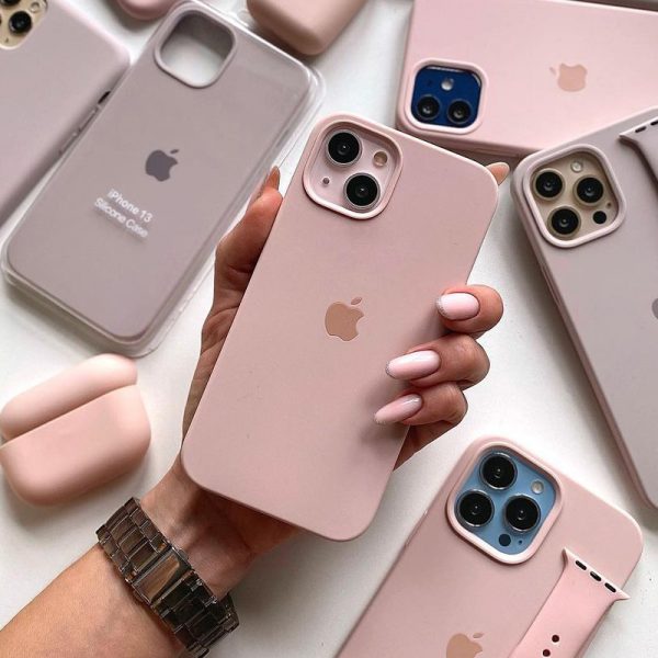 Liquid Pastel Pink Silicone iPhone 13 Case