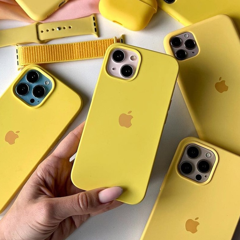 Liquid Yellow Silicone iPhone 13 Case