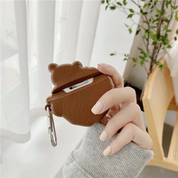 Brown 3D Cookie Bear AirPods Case