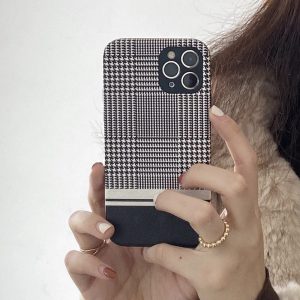 Houndstooth iPhone 12 Pro Max Case - FinishifyStore