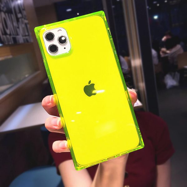 Neon Yellow Square iPhone Case - FinishifyStore
