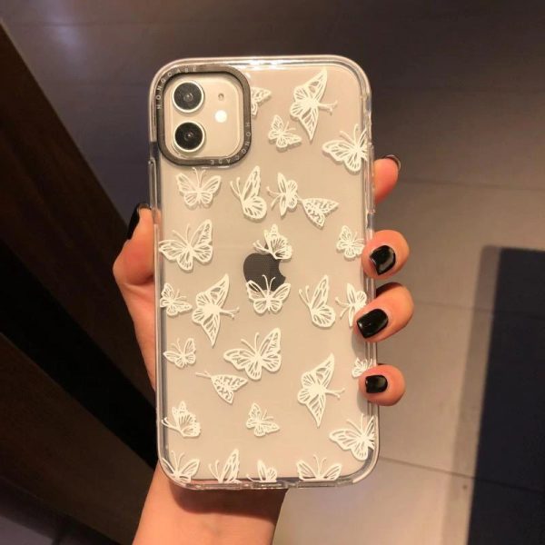White Lace Butterflies iPhone 11 Case