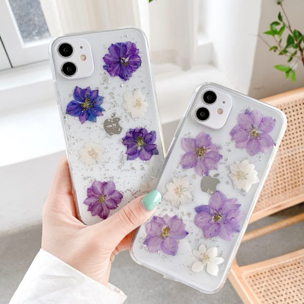 Purple Dried Flowers iPhone Case