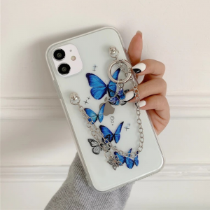 Blue Butterflies Chain Case - FinishifyStore