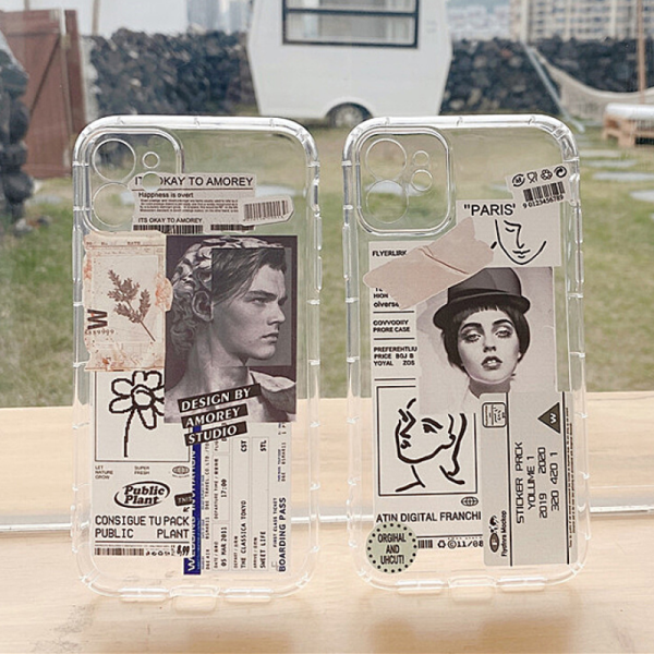 Collage Clear iPhone 12 Case