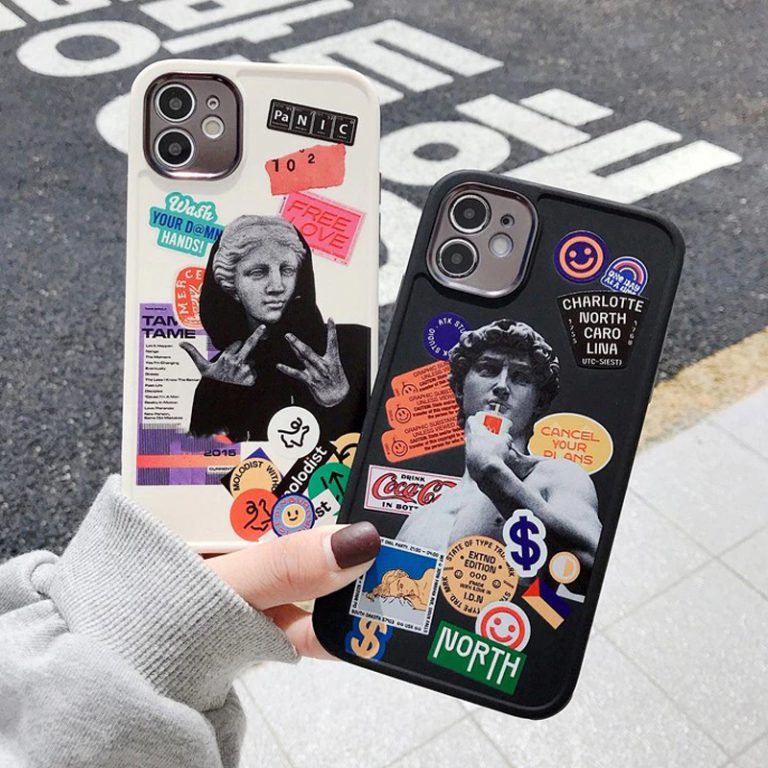 Collage Labels iPhone Case | FinishifyStore