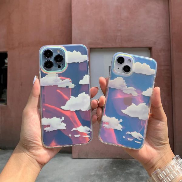 Holographic Clouds iPhone Cases
