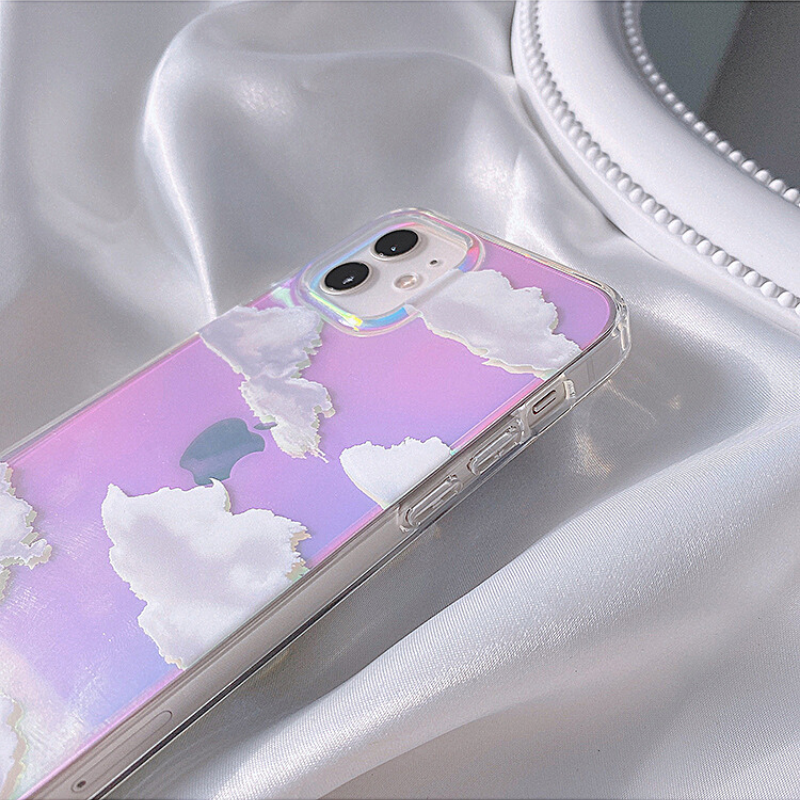 Holographic Clouds iPhone 12 Case