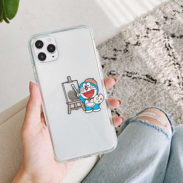 Painter Doraemon iPhone 13 Pro Max Case