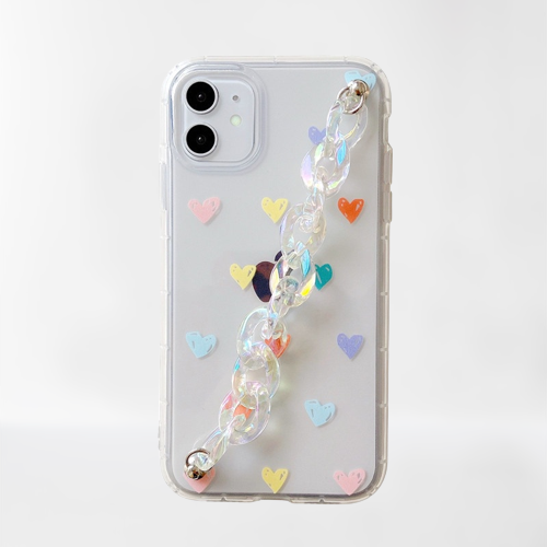 Rainbow Heart Chain iPhone 12 Case