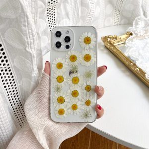 Real Pressed daisy iPhone Case