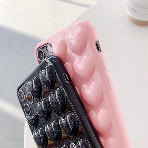 3D Bubble Hearts Case - FinishifyStore