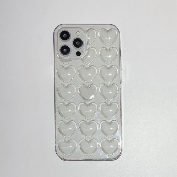 Love Hearts Clear iPhone Case