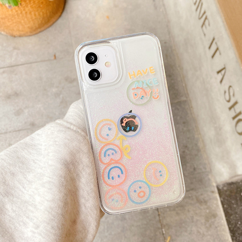 Glitter Smiley iPhone Case