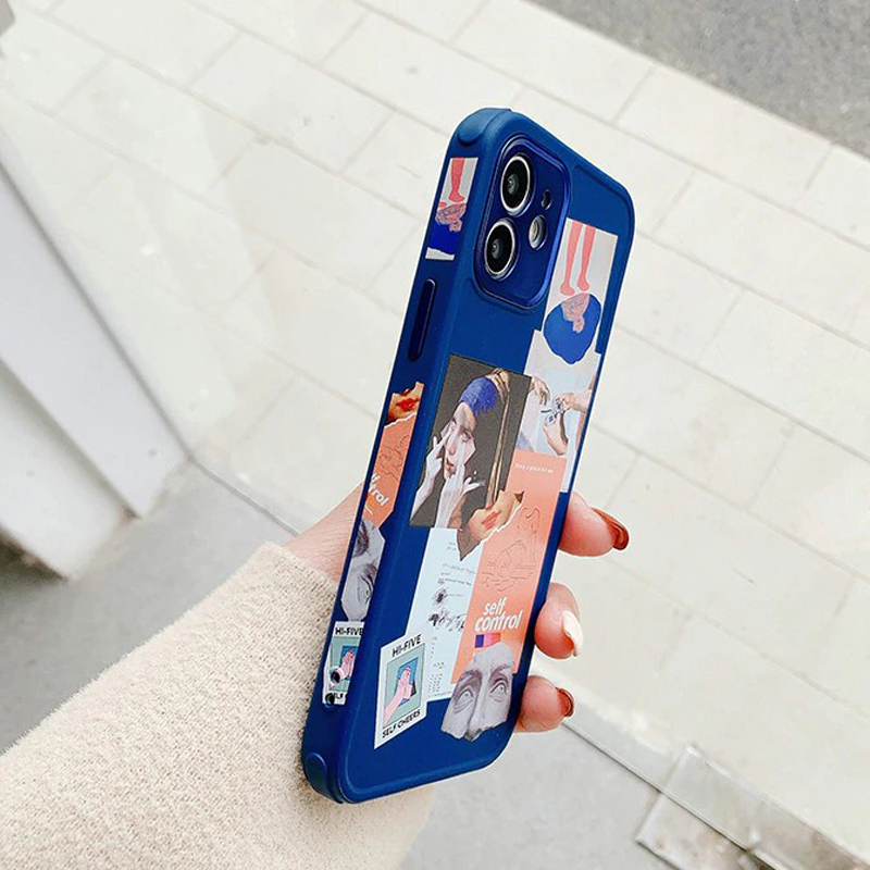 Psychedelic Stickers Blue Case - FinishifyStore