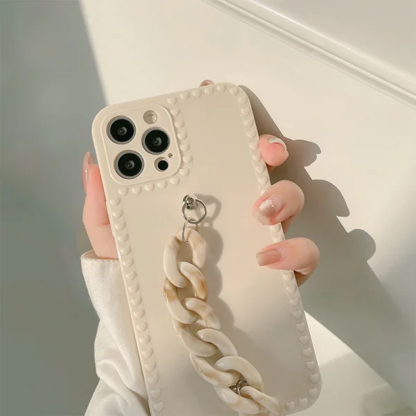 Beige Chain Phone Case For iPhone