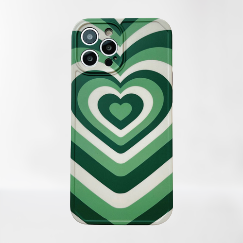 Latte Heart Green iPhone 13 Pro Max Case