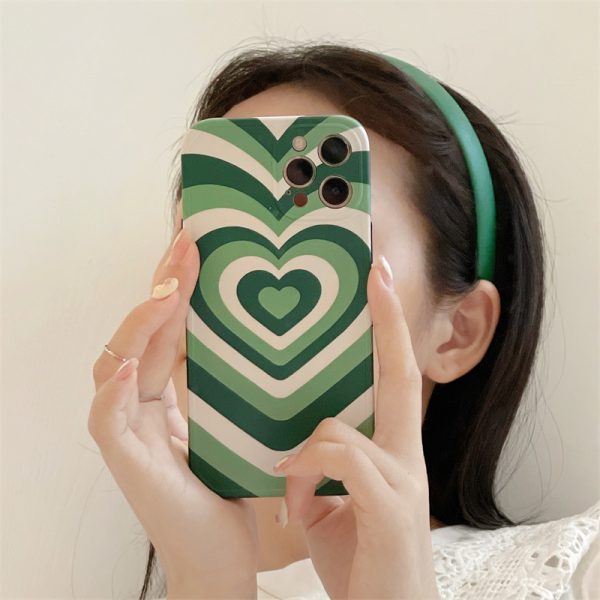 Latte Heart Green iPhone 12 Pro Max Case