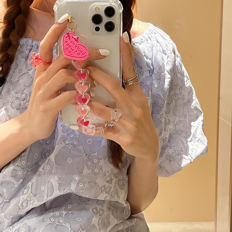 Pink Hearts Chain iPhone 12 Pro Max Case
