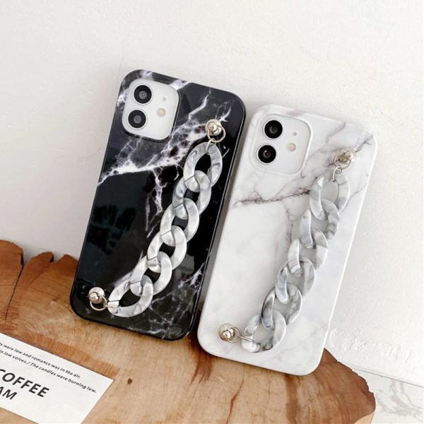 Marble iPhone Cases With Chain