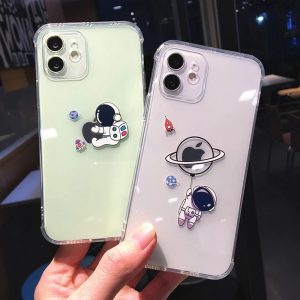 Clear Astronaut iPhone Cases