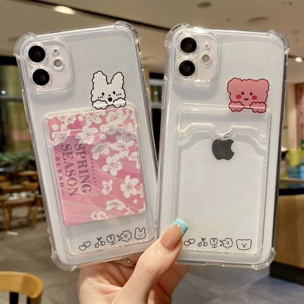Bear & Rabbit Card Holder iPhone Case