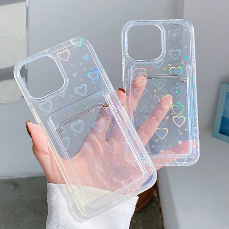 Holographic Heart iPhone Case | FinishifyStore