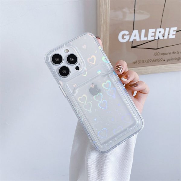 Holographic Wallet Heart iPhone 12 Pro Max Case - FinishifyStore
