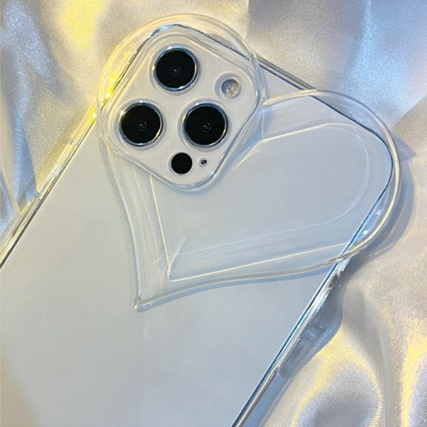 3D Clear Heart iPhone Case - Finishifystore